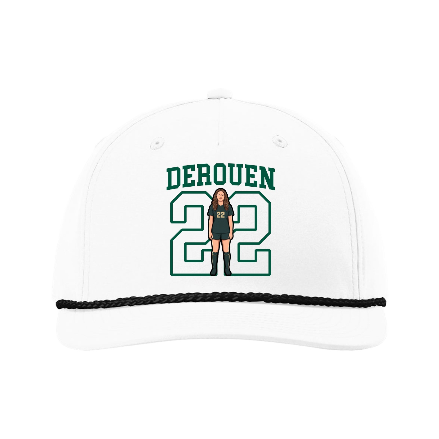 Five-Panel Classic Rope Cap — Shirsey in White