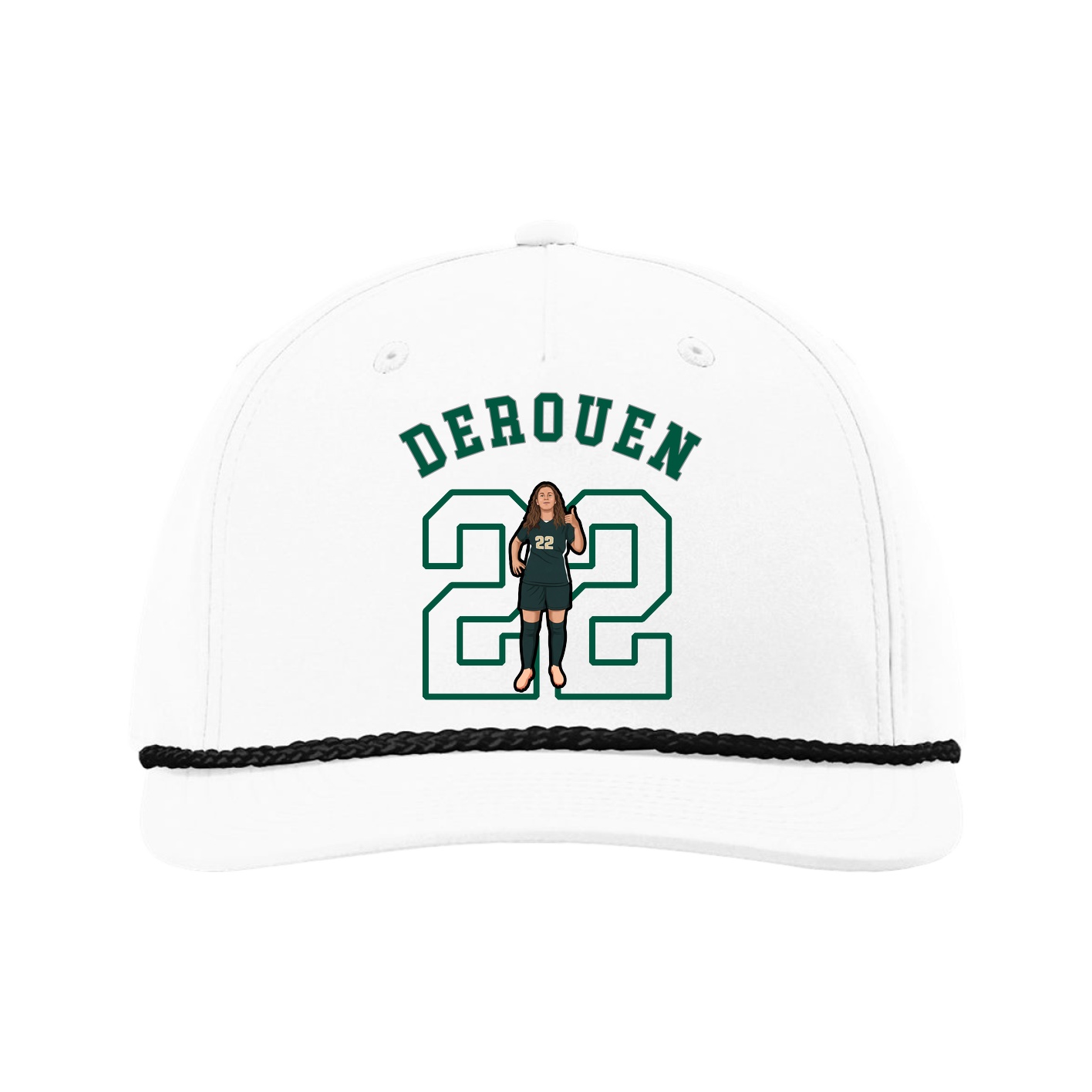 Five-Panel Classic Rope Cap — Shirsey Arch in White