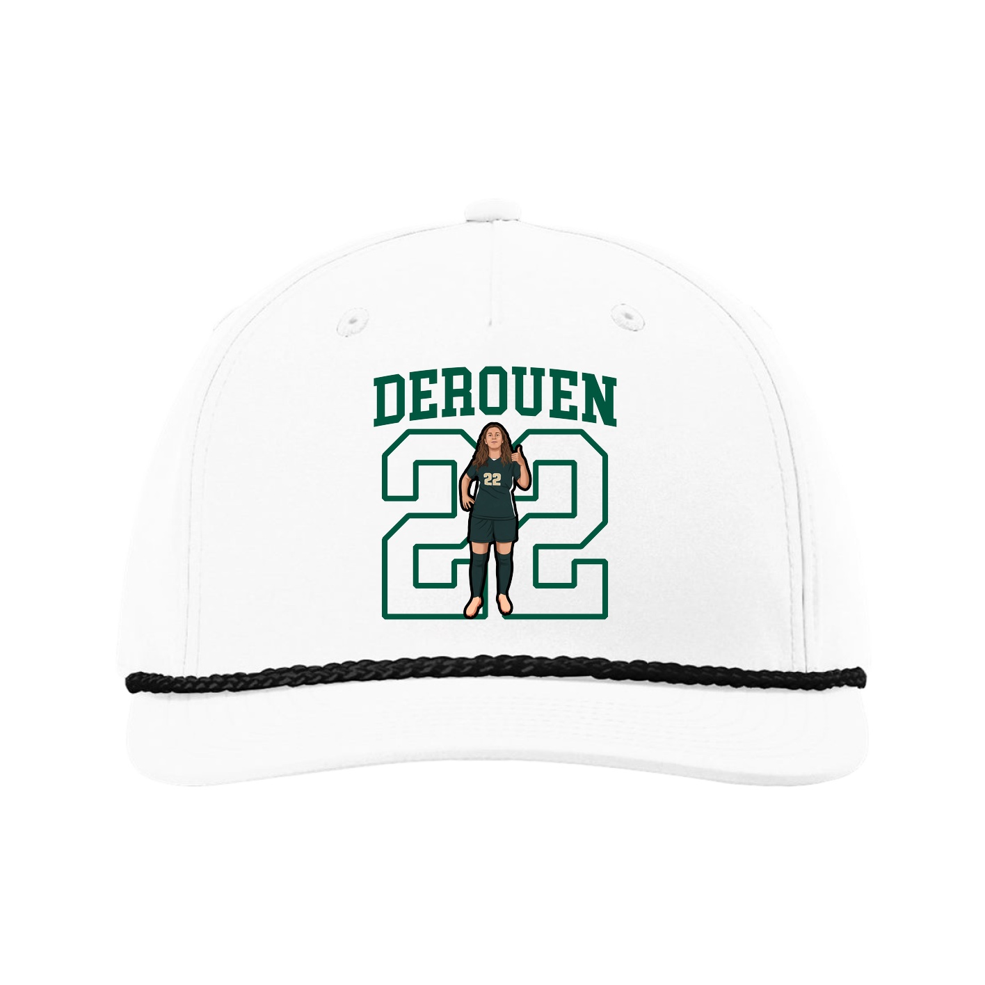 Five-Panel Classic Rope Cap — Shirsey in White