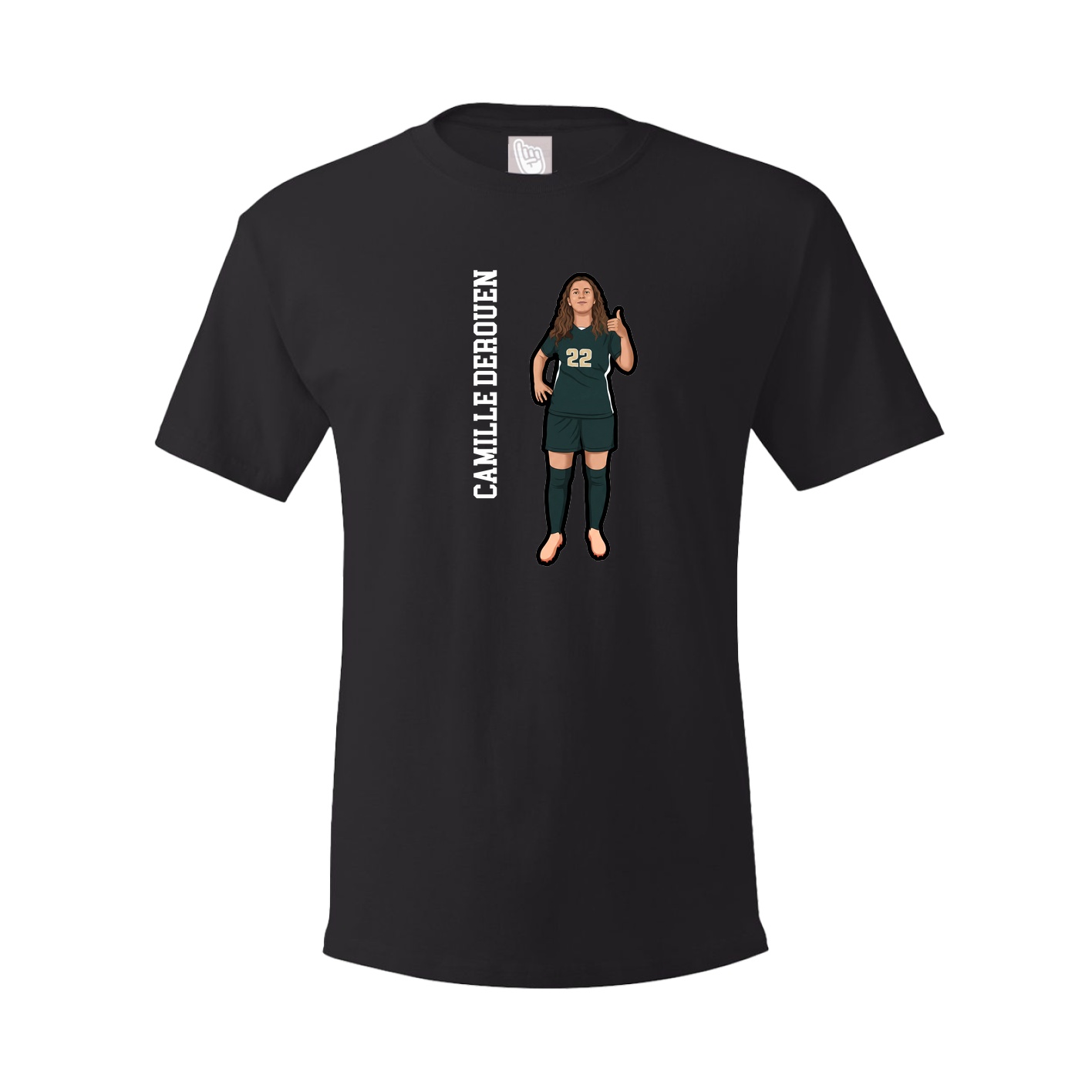 Youth Tee — Name Vertical in Black