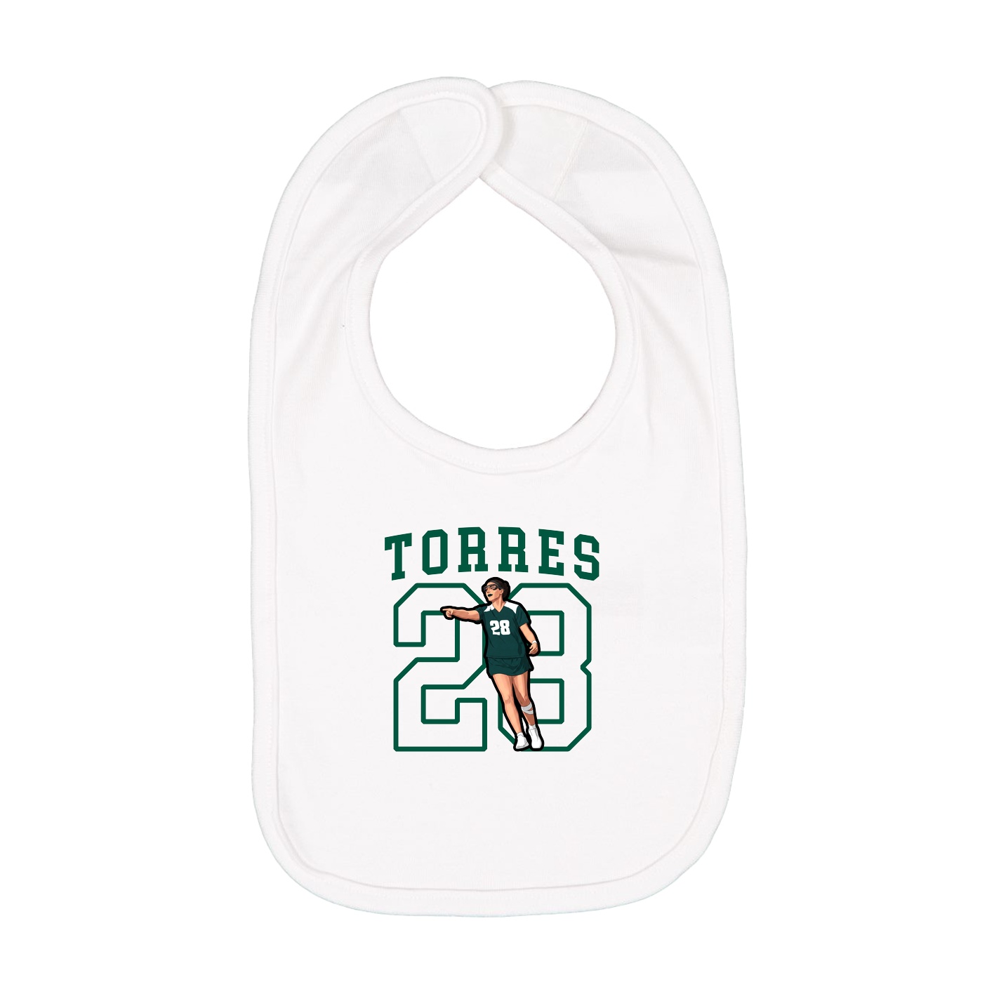 Infant Bib — Shirsey in White