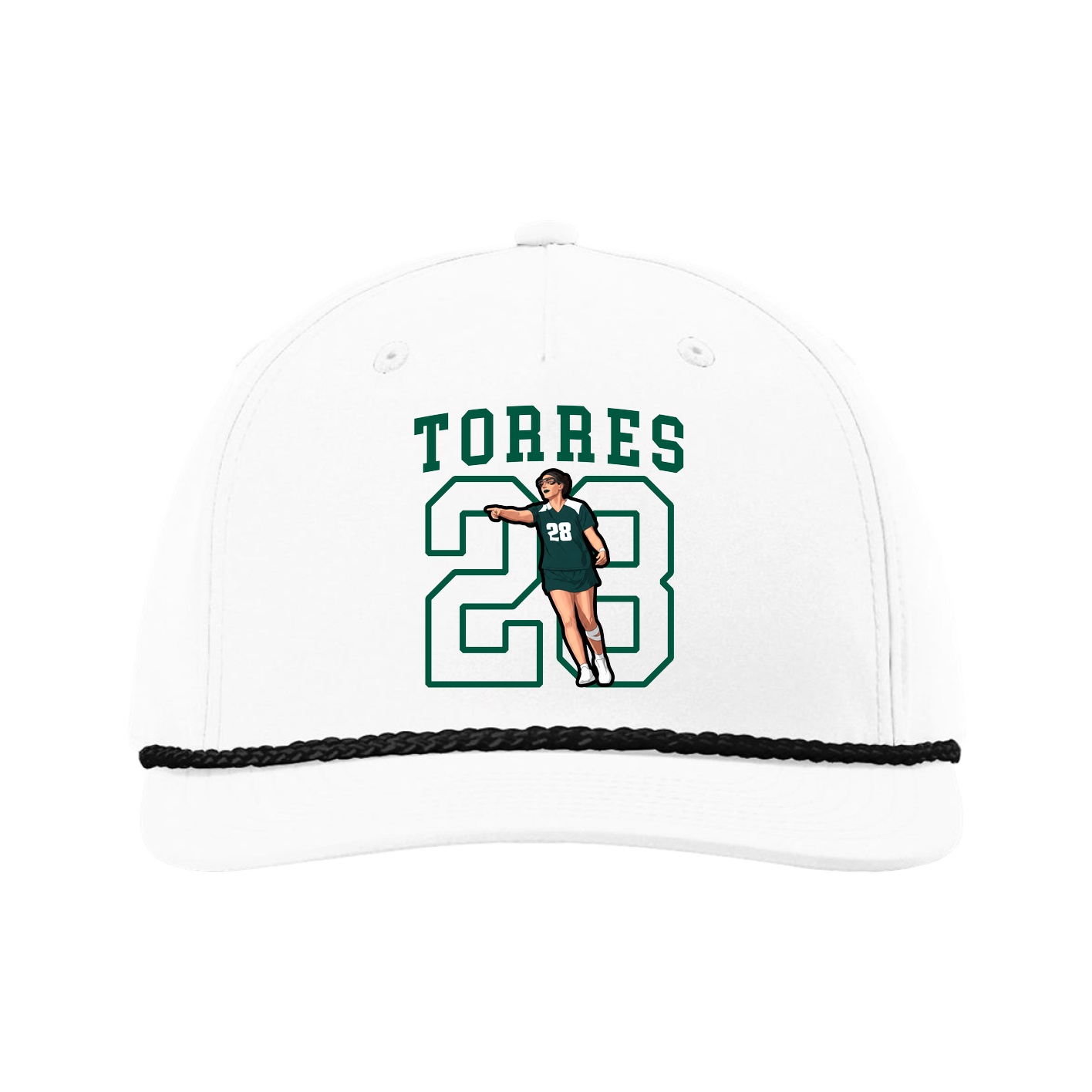 Five-Panel Classic Rope Cap — Shirsey in White