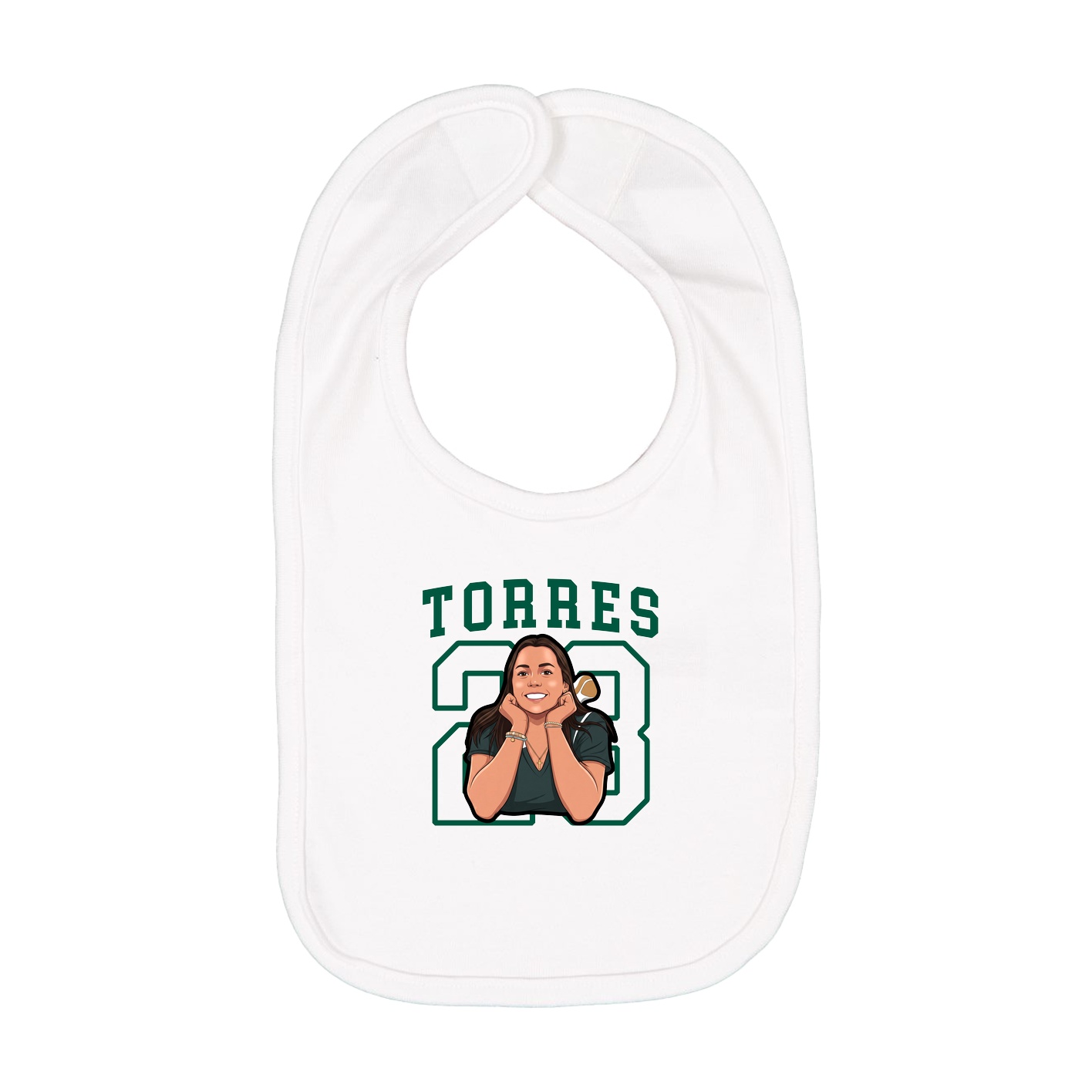 Infant Bib — Shirsey in White