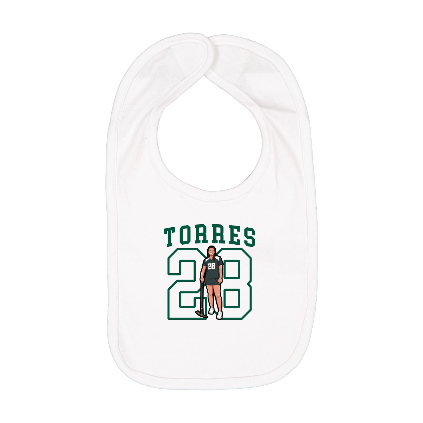 Infant Bib — Shirsey in White