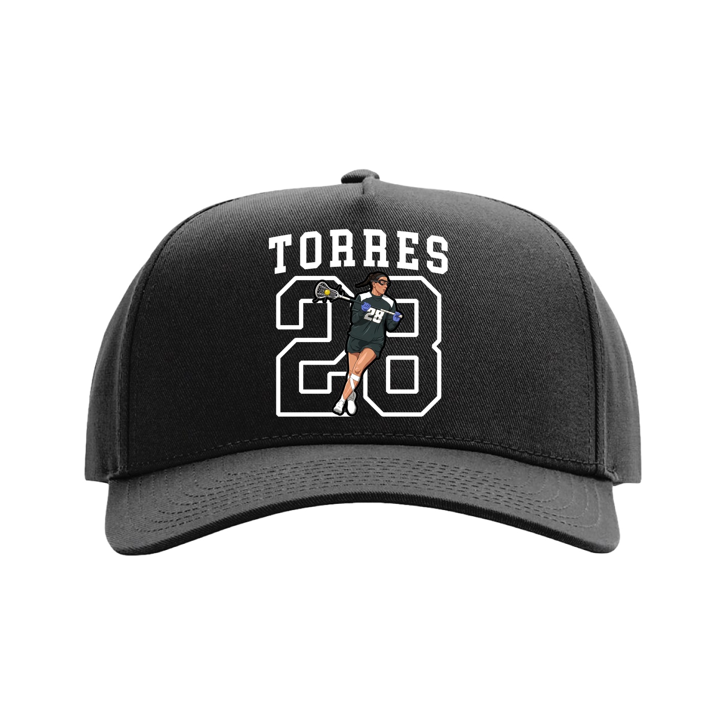 Full Fabric Five-Panel Champ Cap — Shirsey in Black