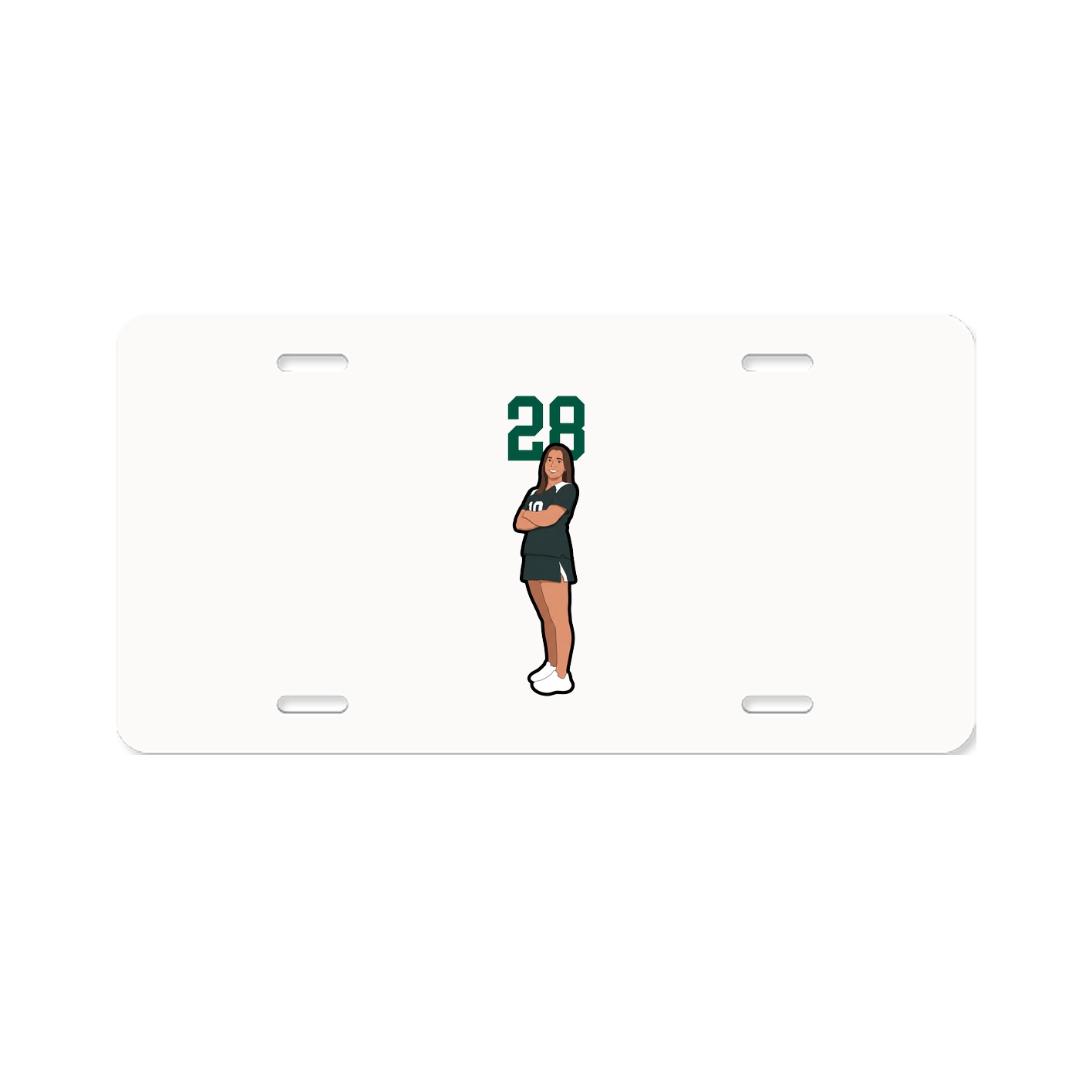 License Plate — Number Top in Classic
