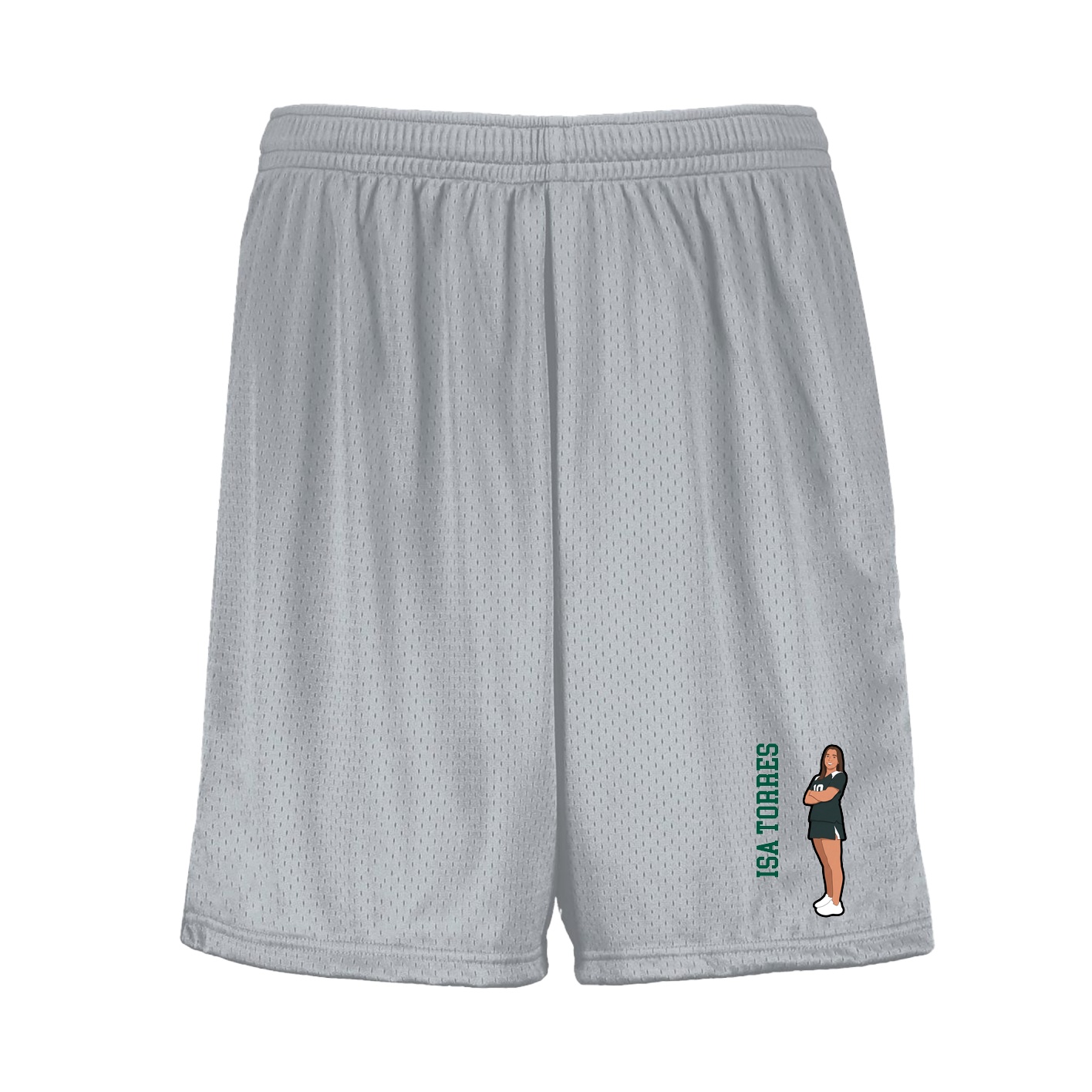 Shorts — Name Vertical in Silver