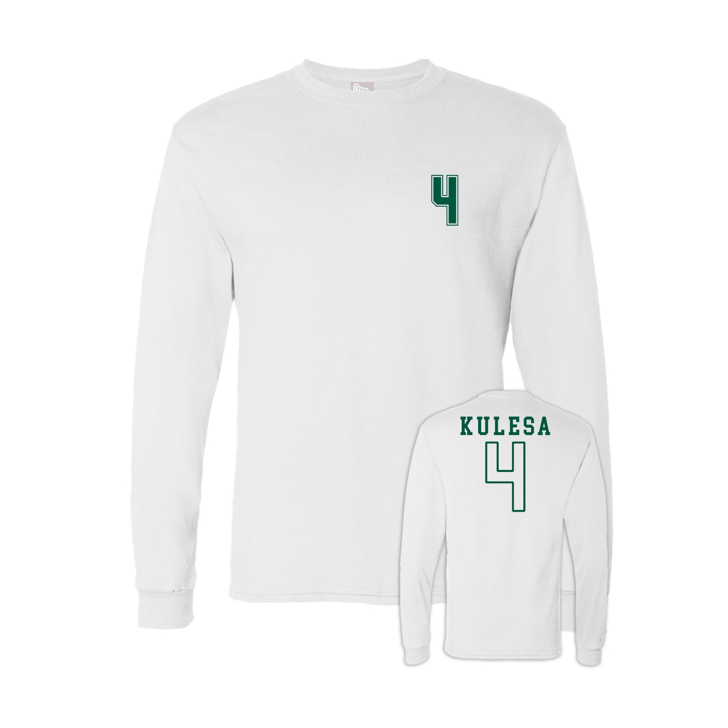 Long Sleeve Tee — Chest Back in White