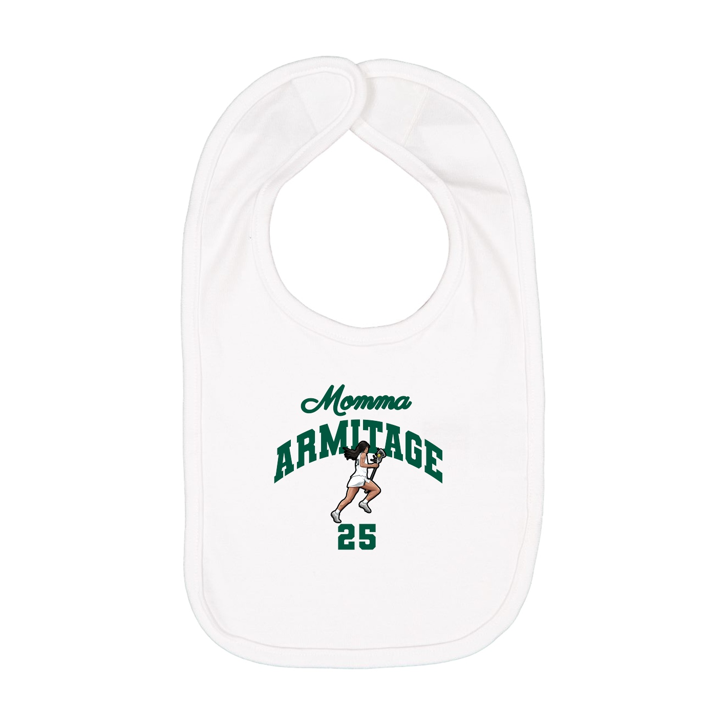 Infant Bib — Mothers Day Arch in White