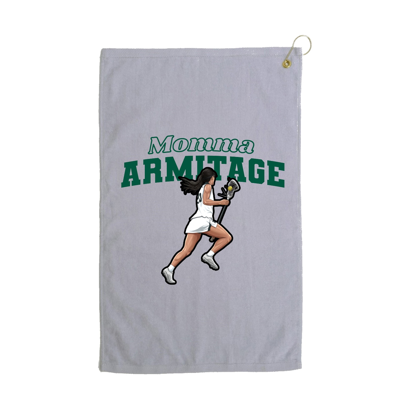 Golf Towel — Mothers Day Block in Grey