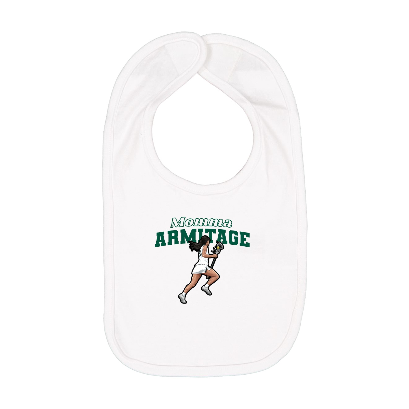 Infant Bib — Mothers Day Block in White