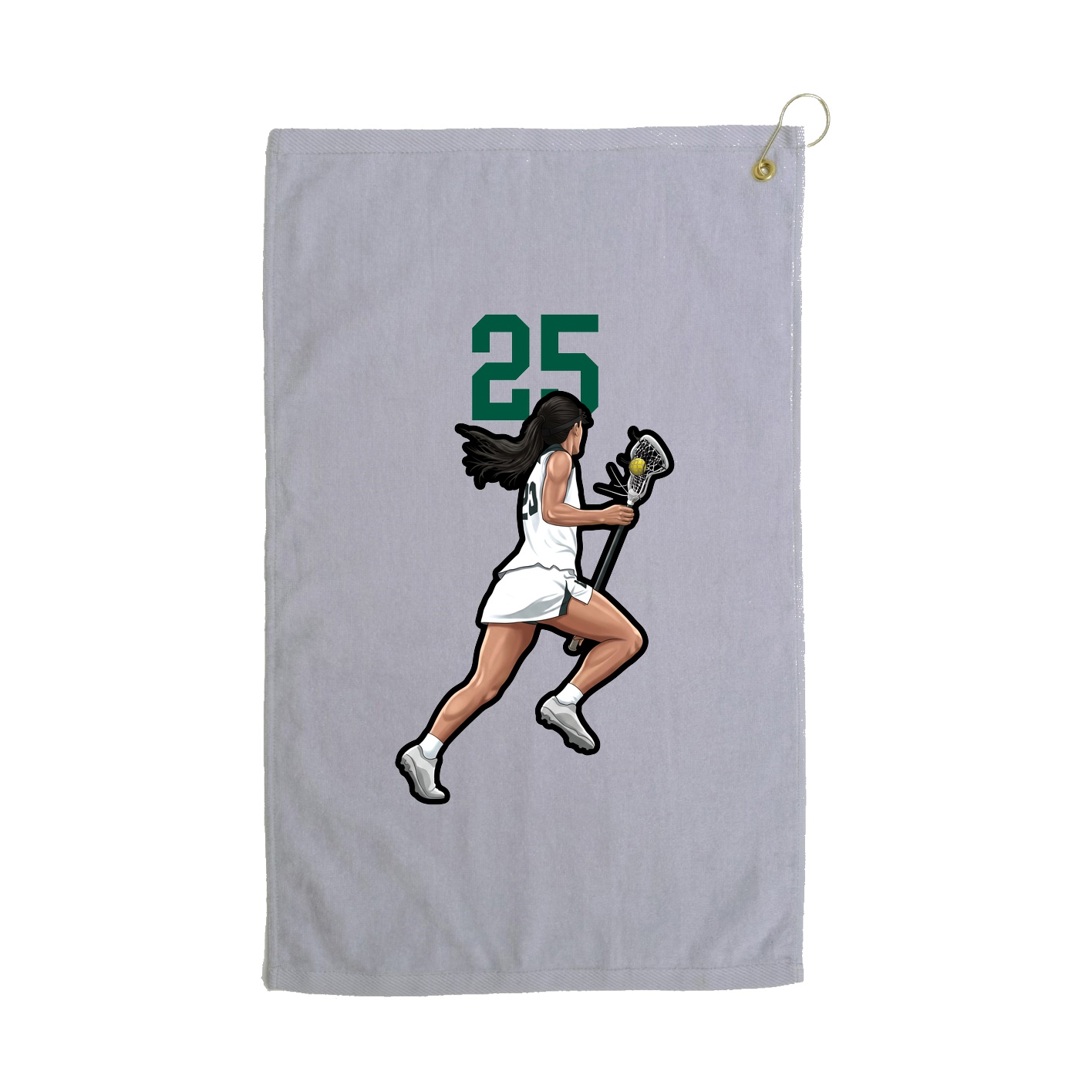 Golf Towel — Number Top in Grey