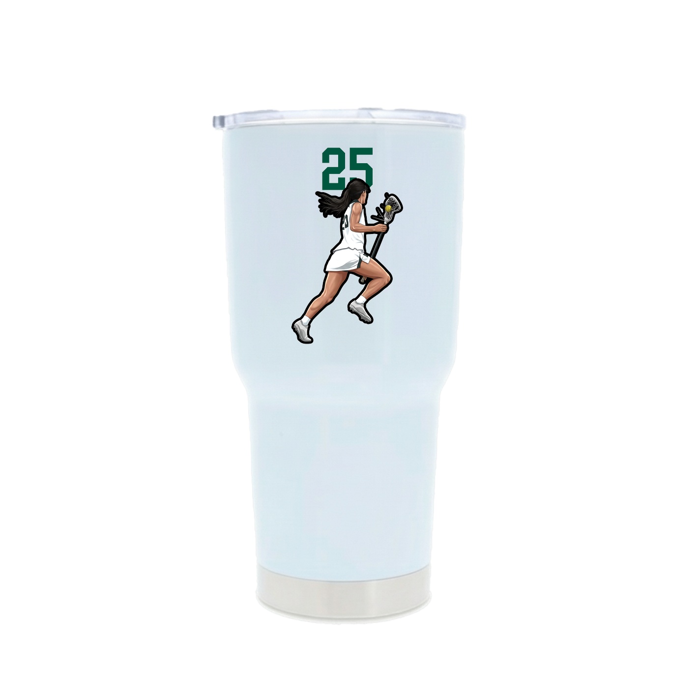 30oz Stainless Steel Tumbler — Number Top in White