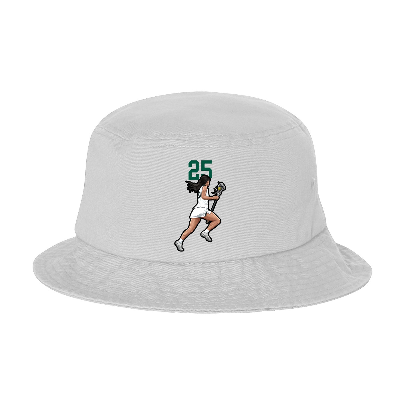 Bucket Cap — Number Top in White