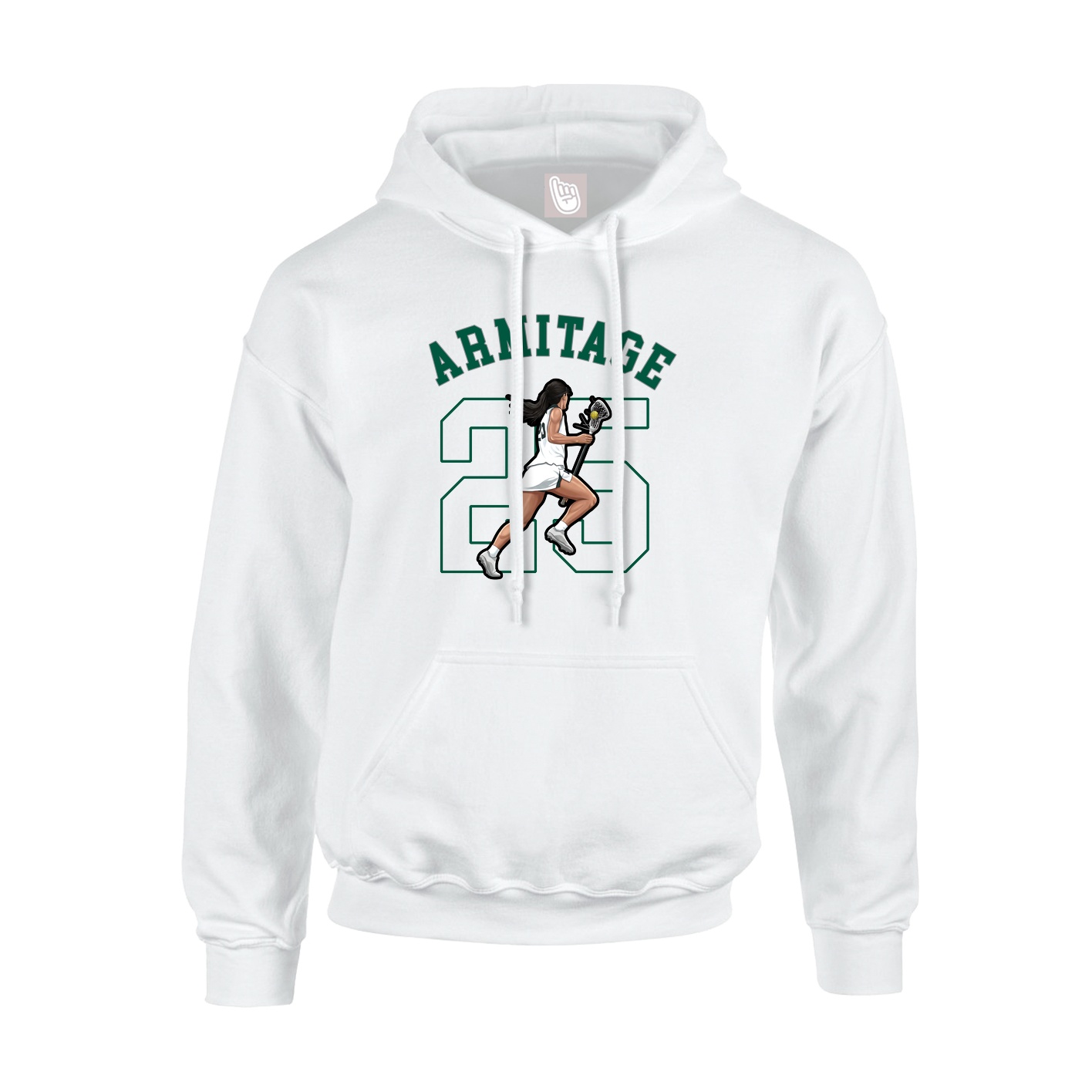 Youth Hoodie — Shirsey Arch in White