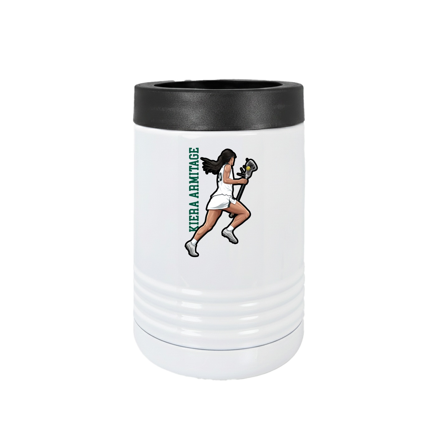 Beverage Holder — Name Vertical in White