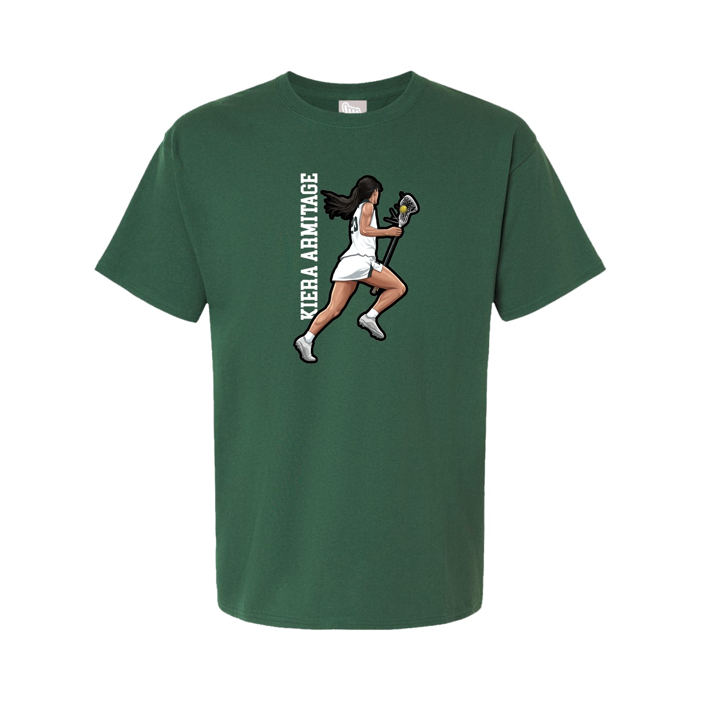 Tee — Name Vertical in Green