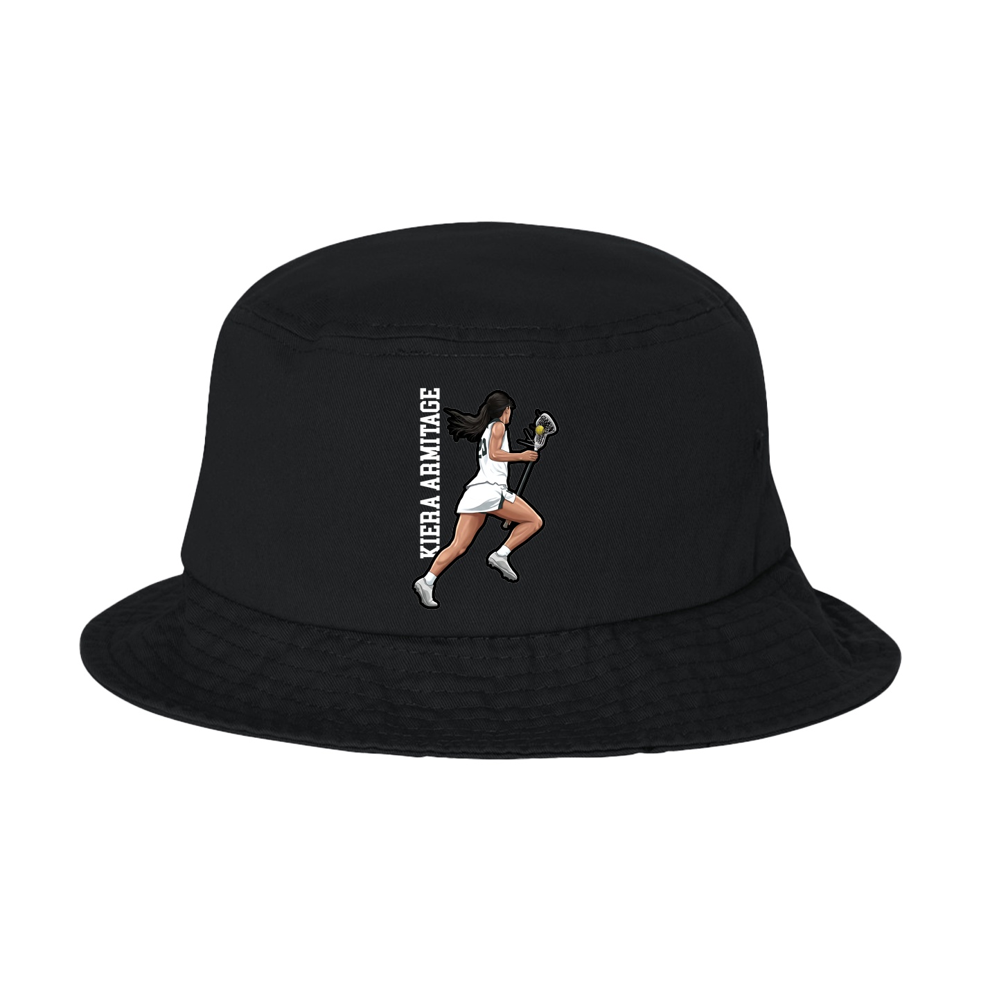 Bucket Cap — Name Vertical in Black