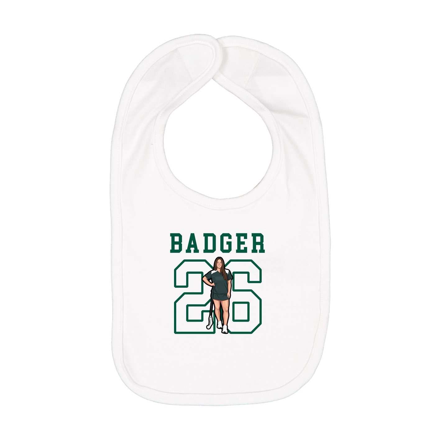 Infant Bib — Shirsey in White