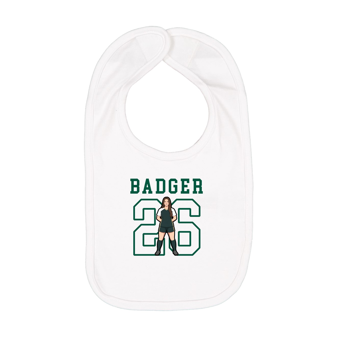 Infant Bib — Shirsey in White