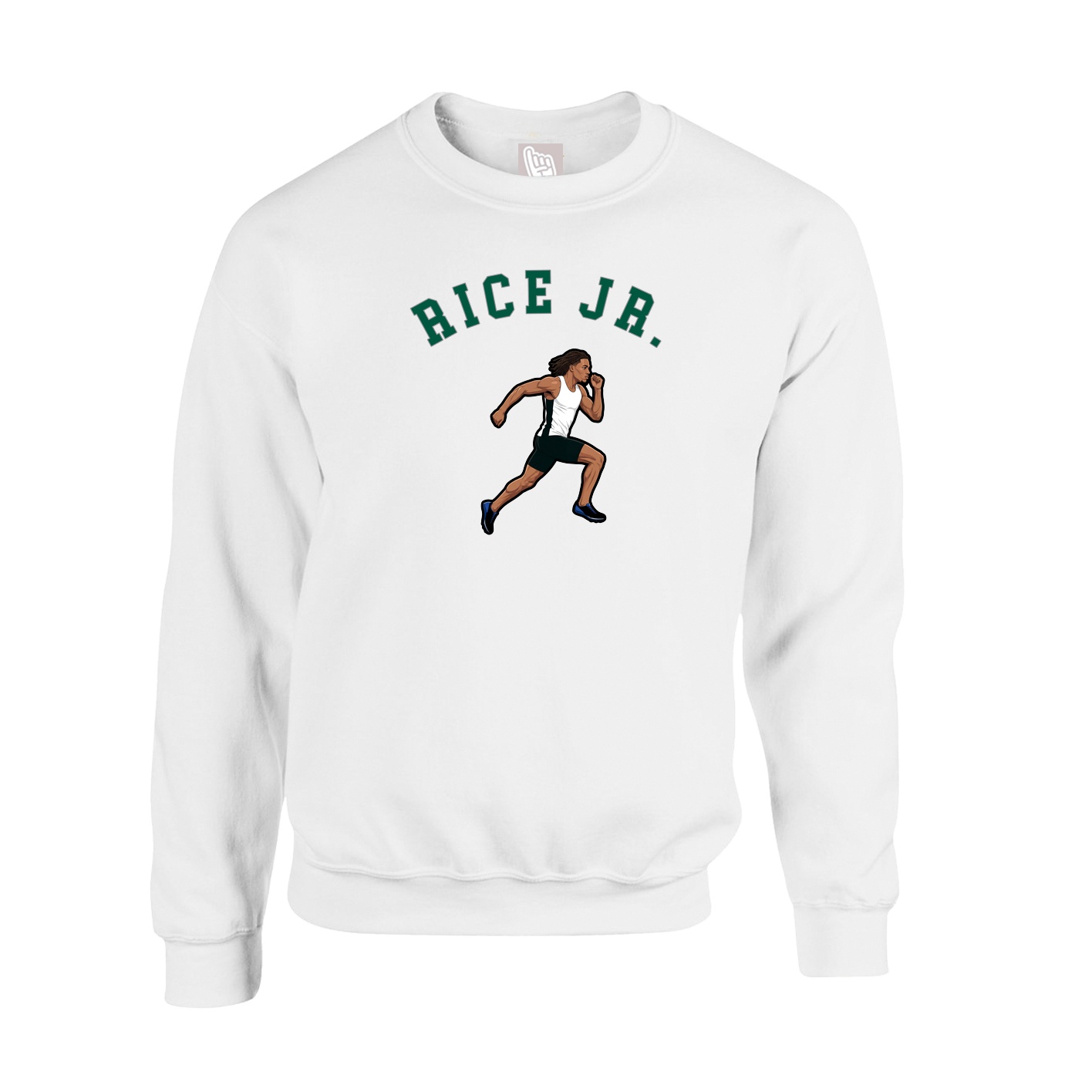 Fleece Crew — Shirsey Arch in White