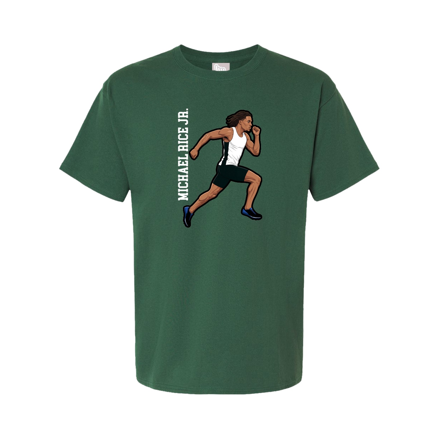 Tee — Name Vertical in Green