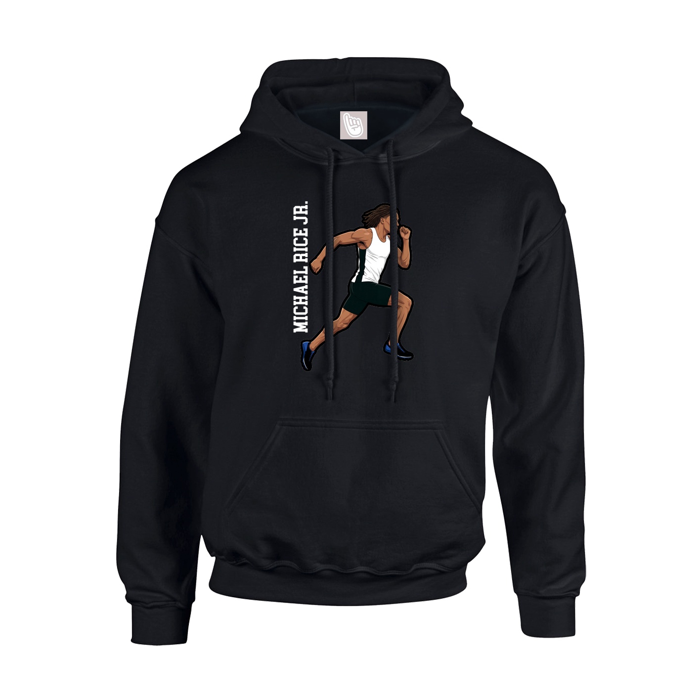 Hoodie — Name Vertical in Black