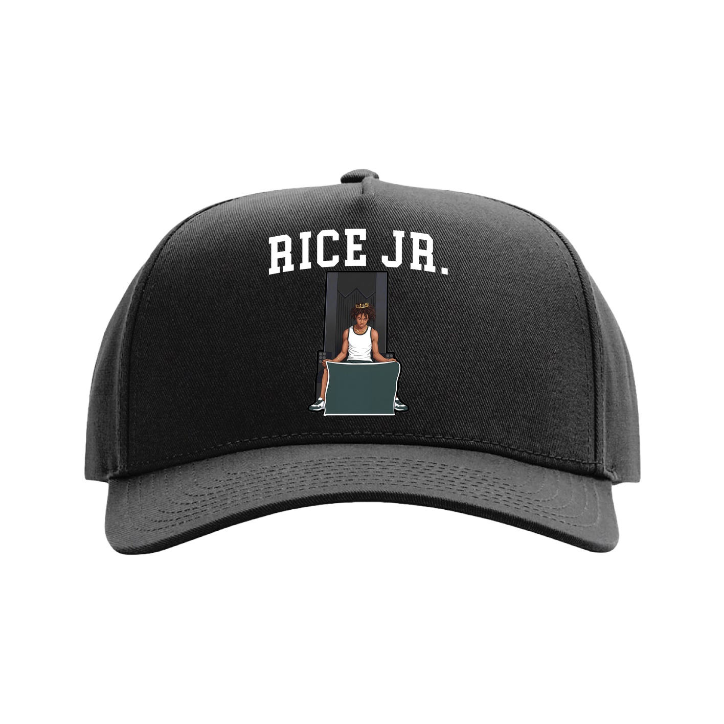 Full Fabric Five-Panel Champ Cap — Shirsey in Black