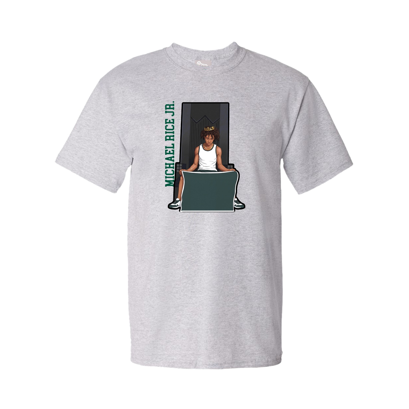 Tee — Name Vertical in Grey