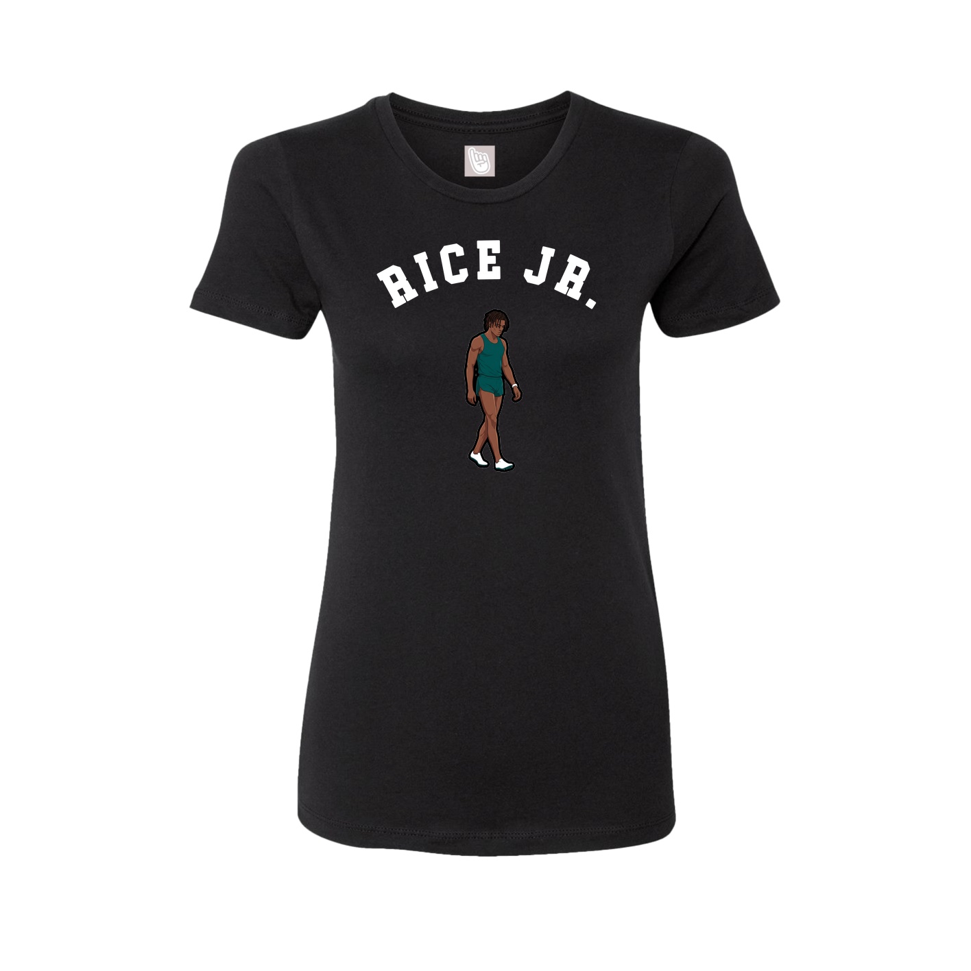 Fitted Women's Tee — Shirsey Arch in Black