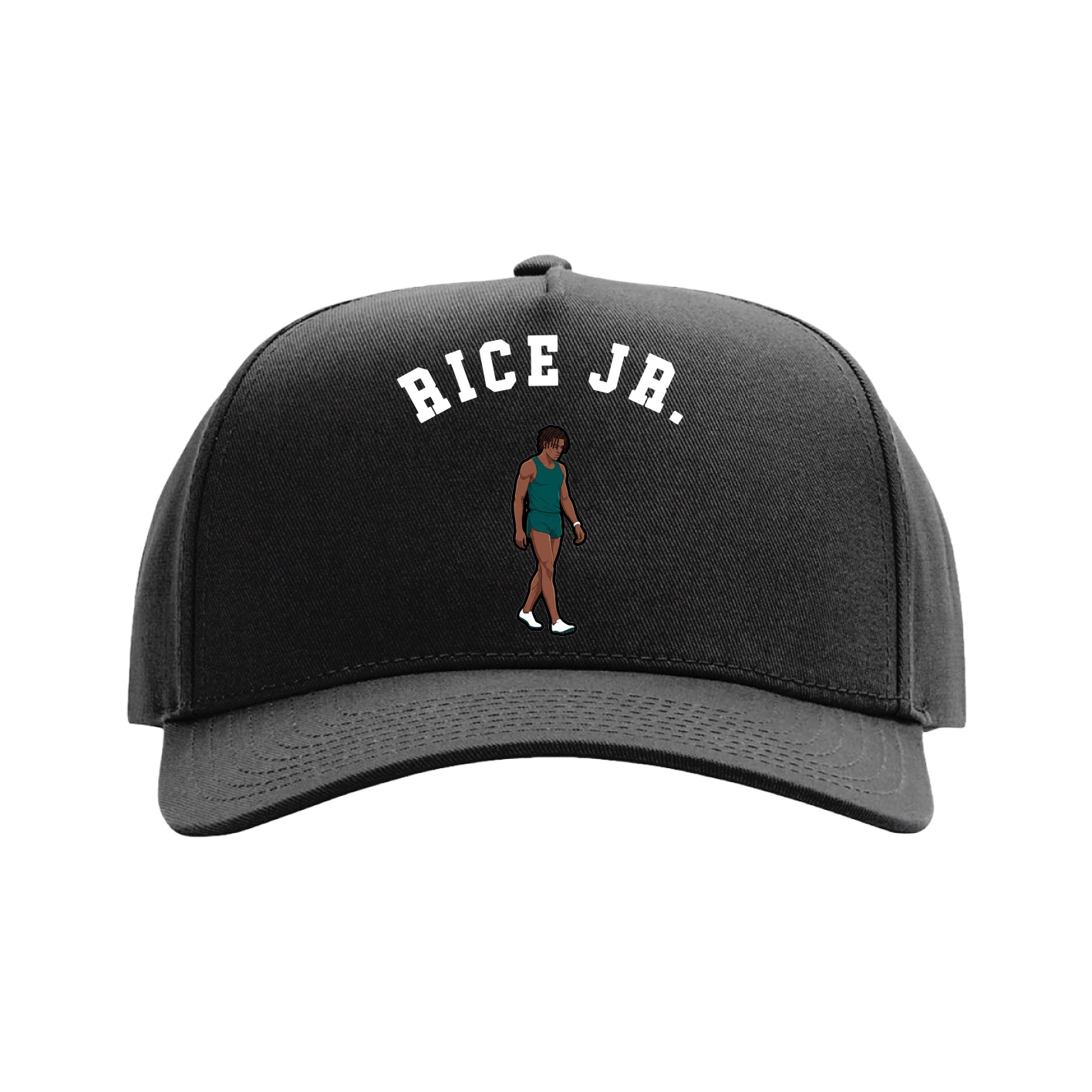 Full Fabric Five-Panel Champ Cap — Shirsey Arch in Black