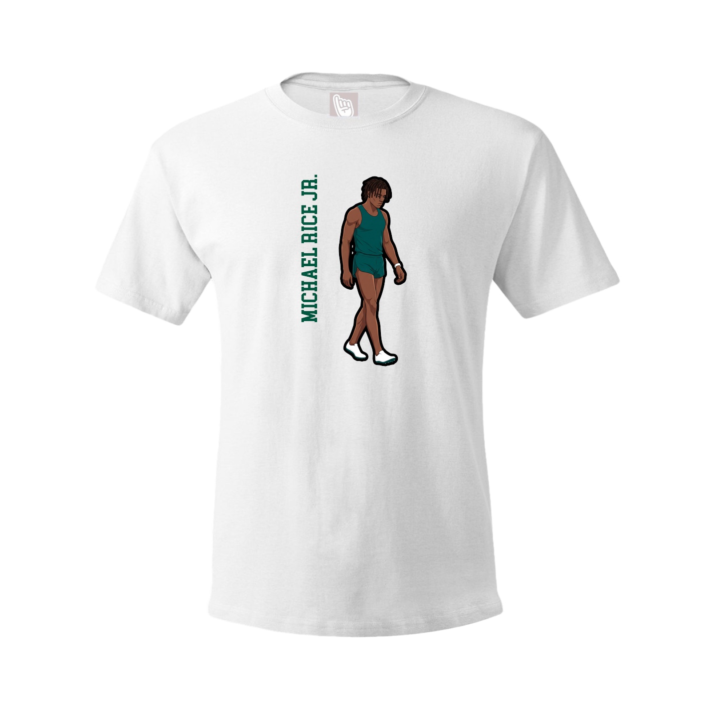 Youth Tee — Name Vertical in White