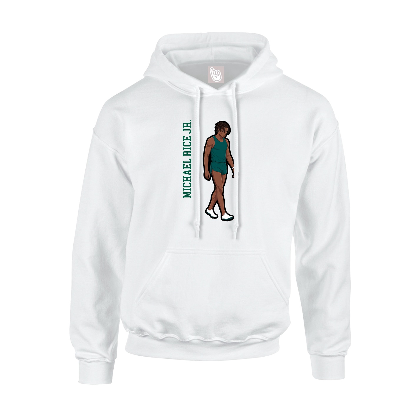 Hoodie — Name Vertical in White