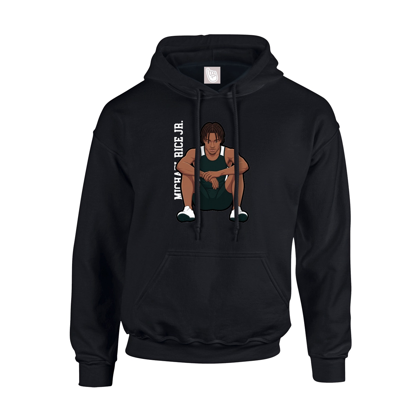 Youth Hoodie — Name Vertical in Black