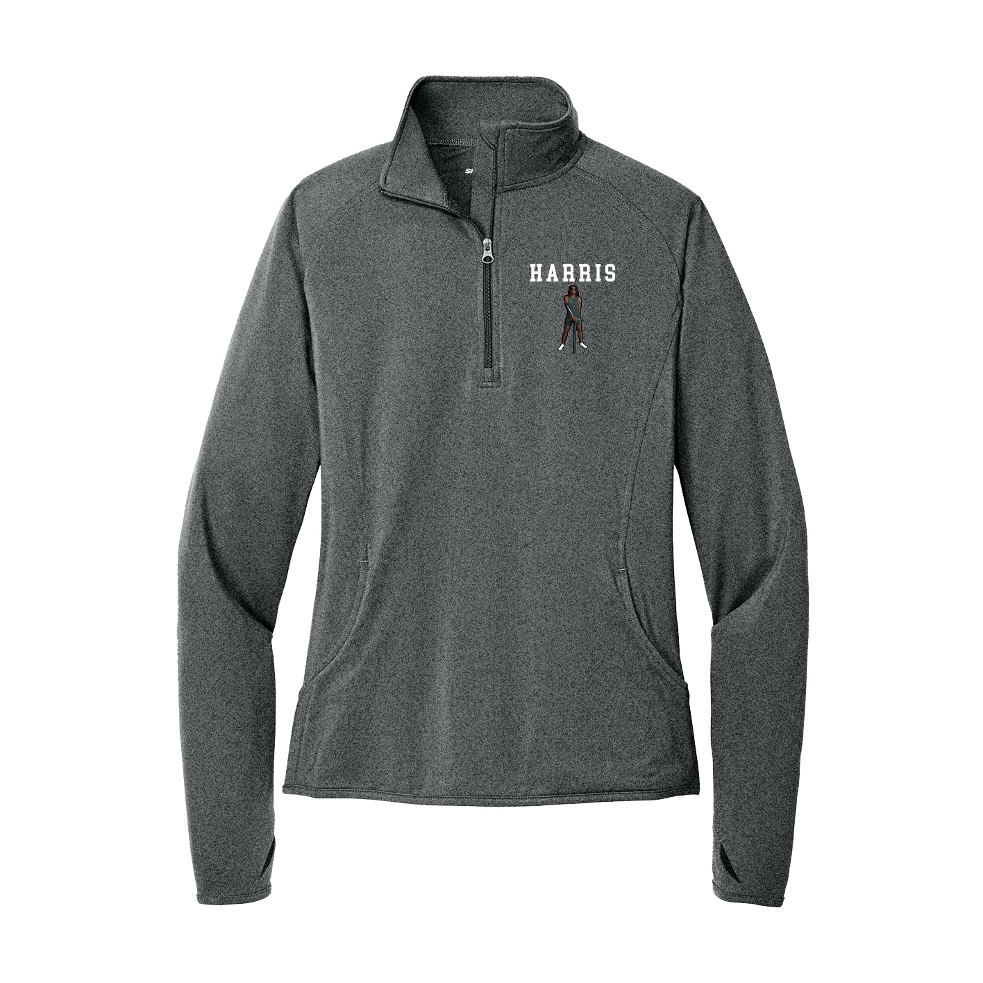 Women's Q-Zip Pullover — Shirsey in Grey