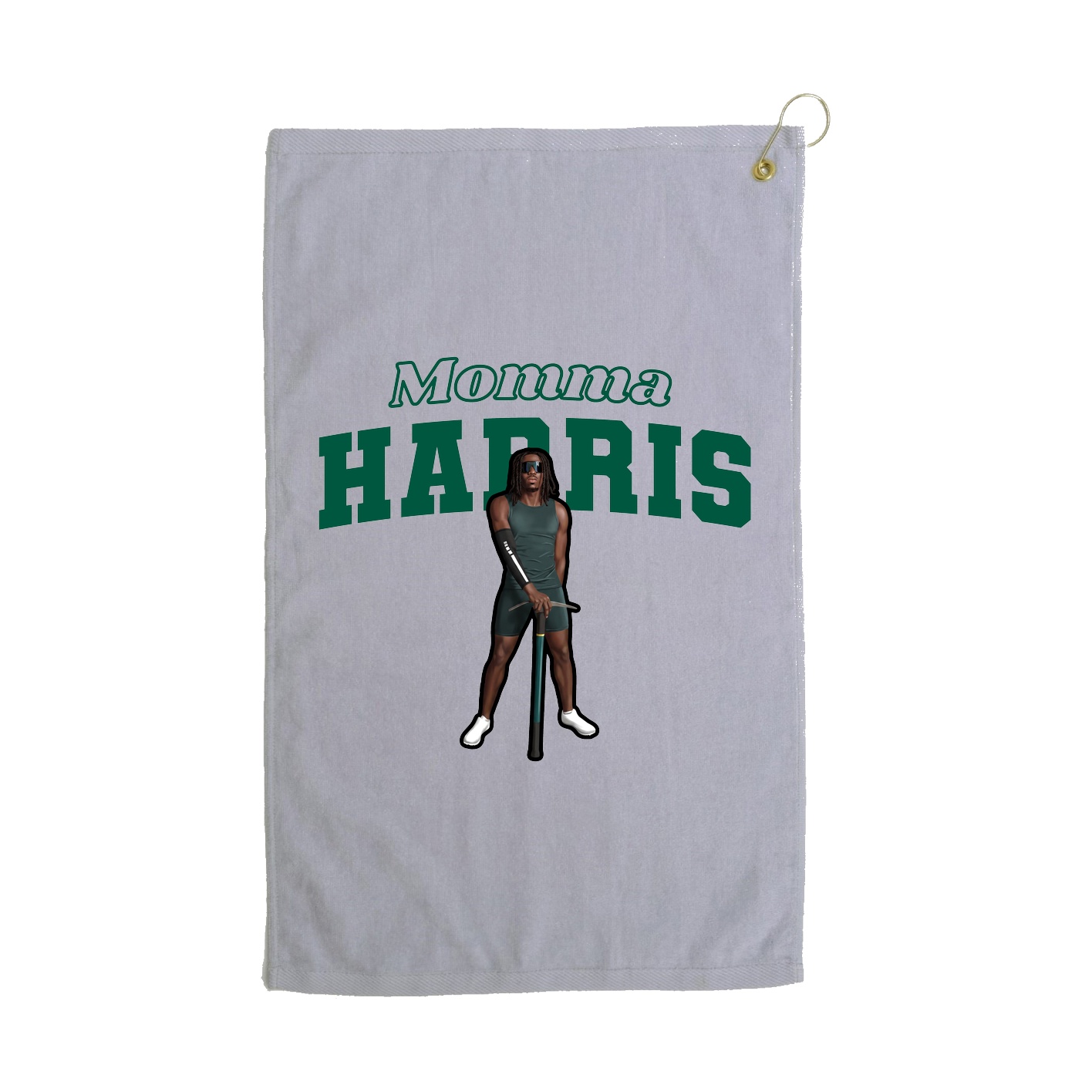 Golf Towel — Mothers Day Block in Grey
