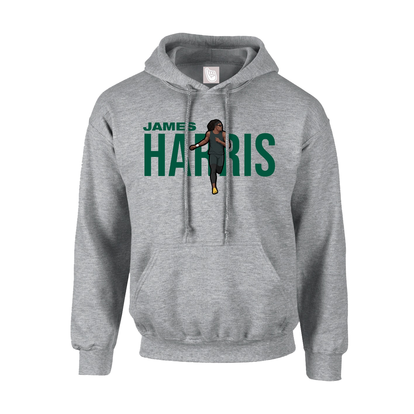 Hoodie — Player Name in Grey