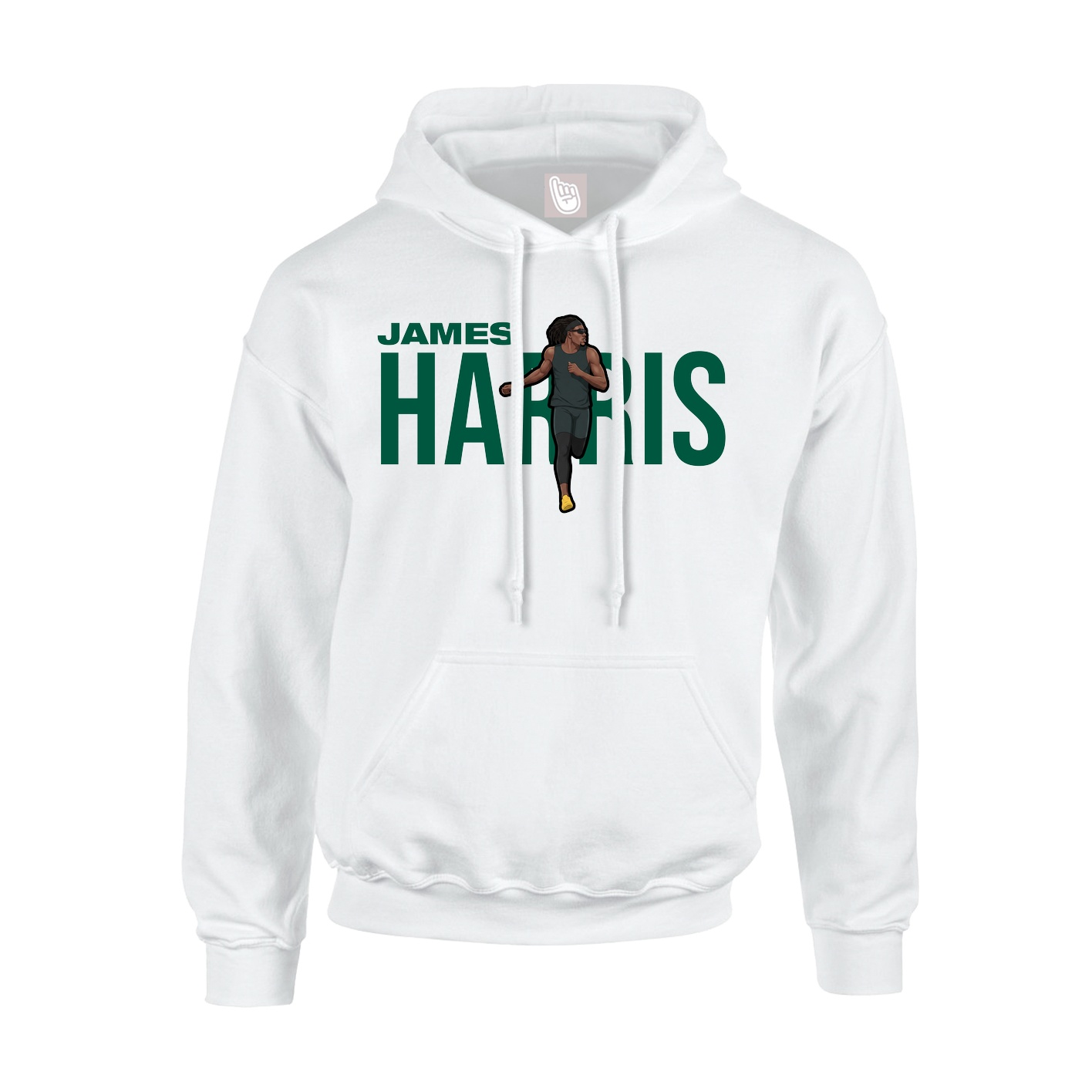 Youth Hoodie — Player Name in White