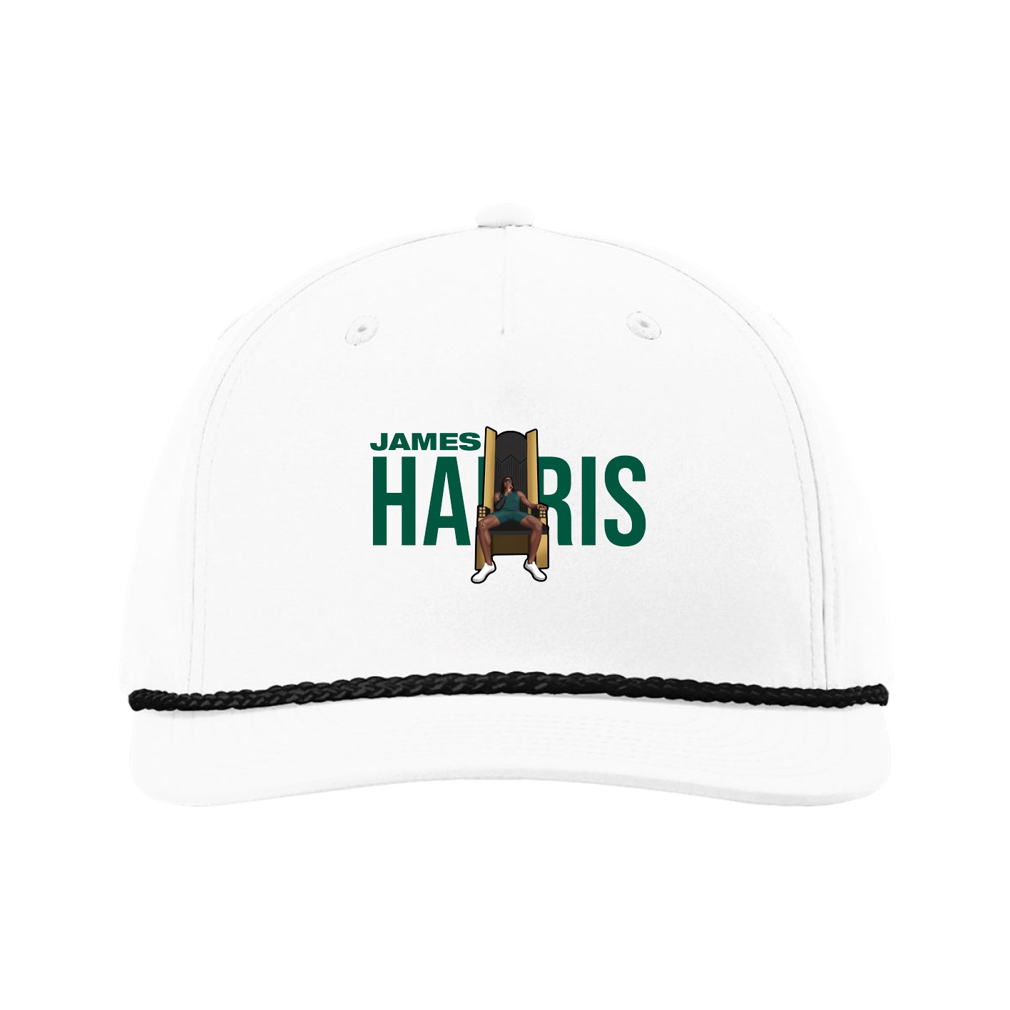 Five-Panel Classic Rope Cap — Player Name in White