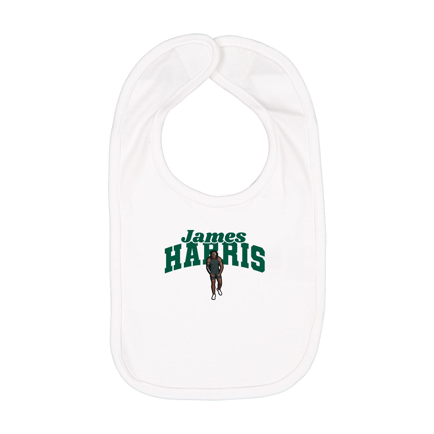 Infant Bib — Signature Arch in White