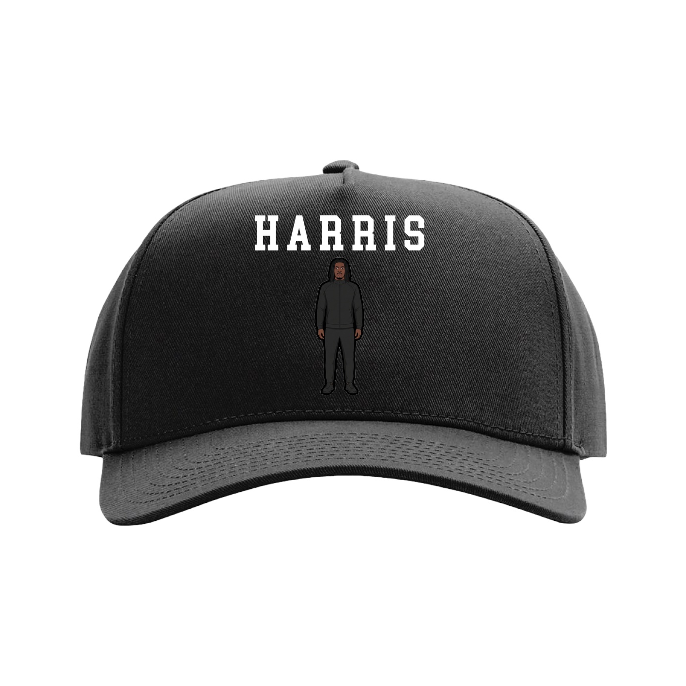Full Fabric Five-Panel Champ Cap — Shirsey in Black