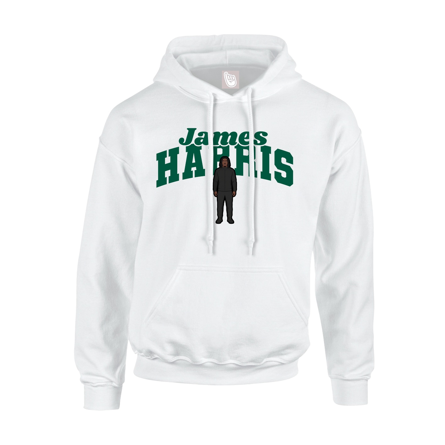 Youth Hoodie — Signature Arch in White