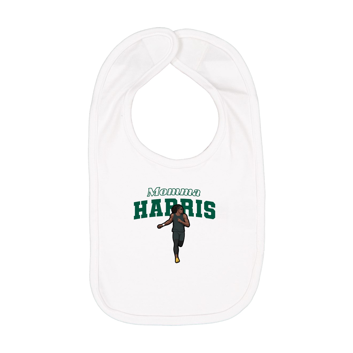 Infant Bib — Mothers Day Block in White