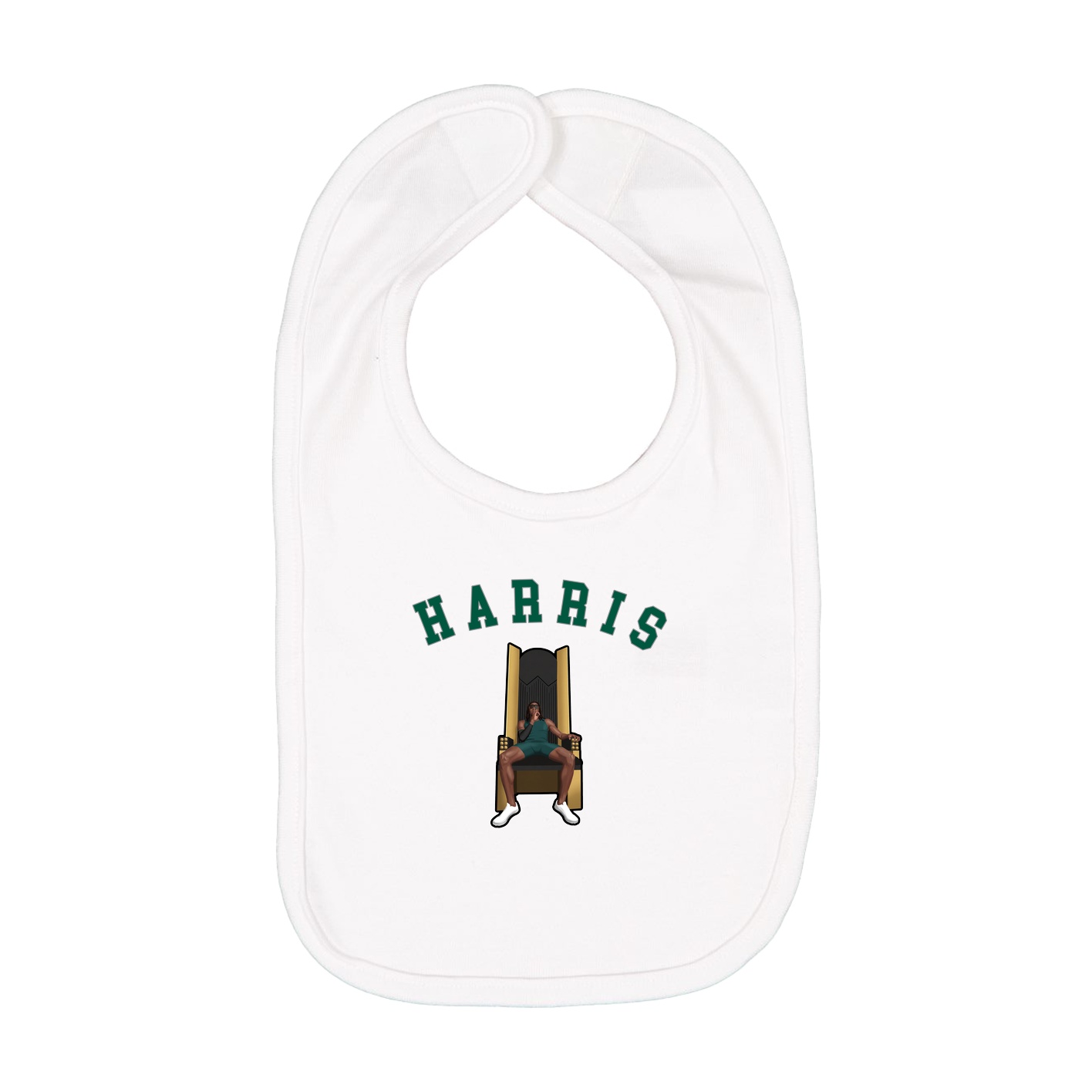 Infant Bib — Shirsey Arch in White