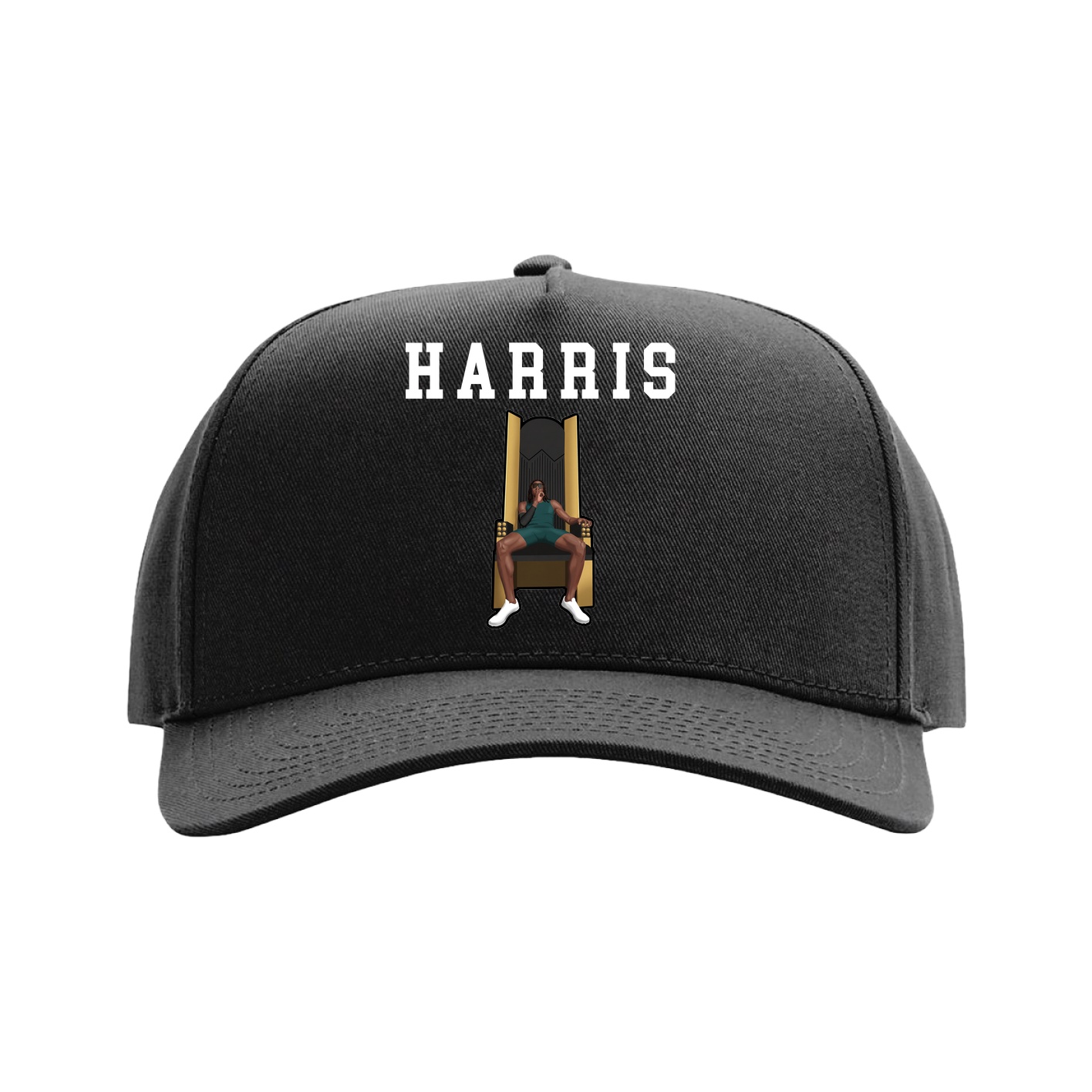 Full Fabric Five-Panel Champ Cap — Shirsey in Black