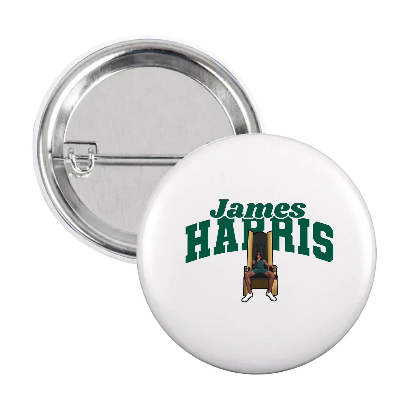 Game Day Button — Signature Arch in White