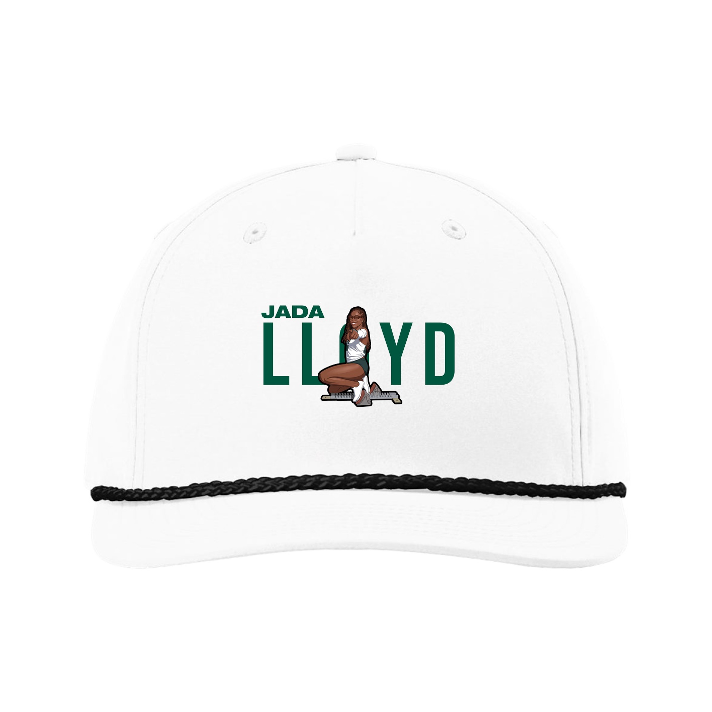 Five-Panel Classic Rope Cap — Player Name in White