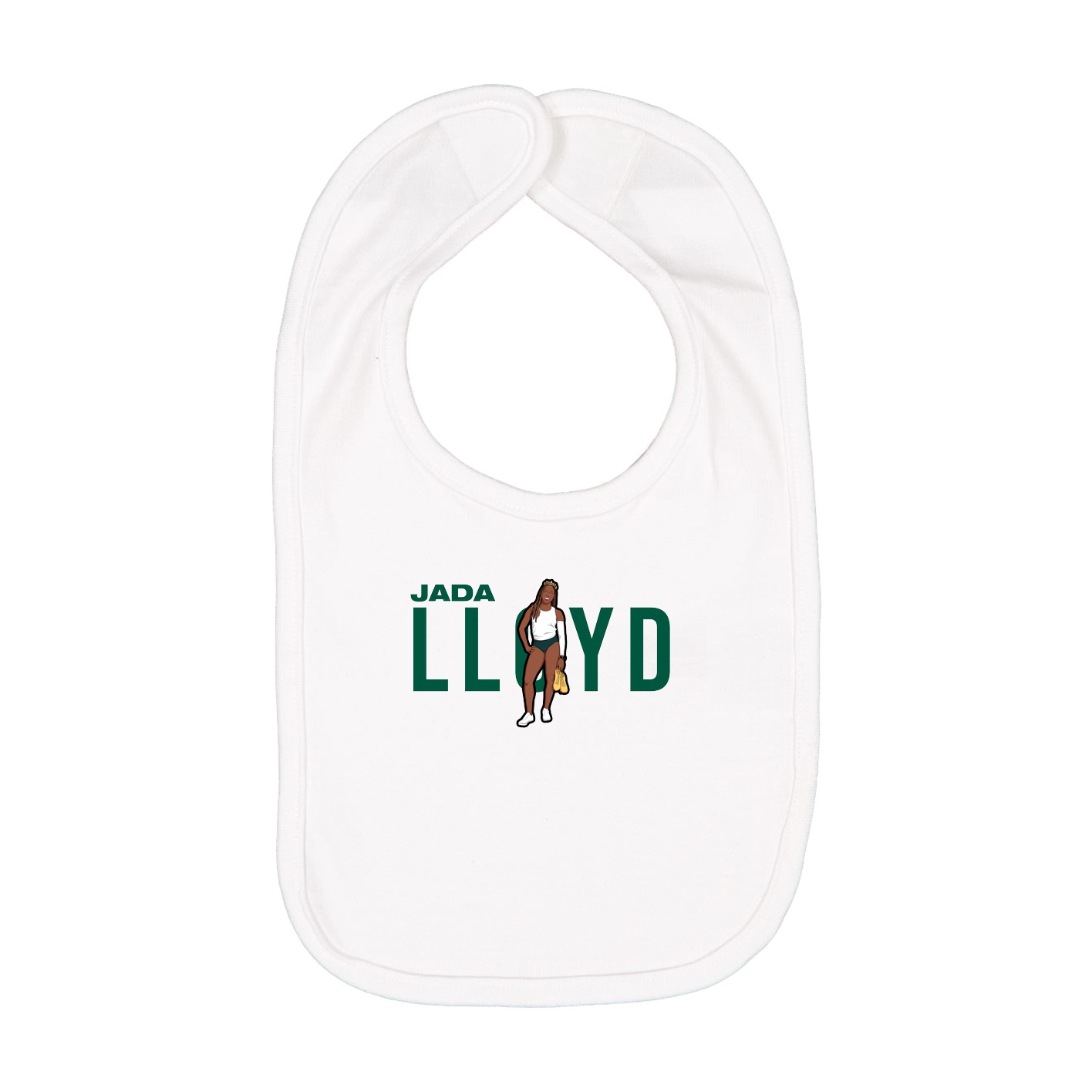 Infant Bib — Player Name in White