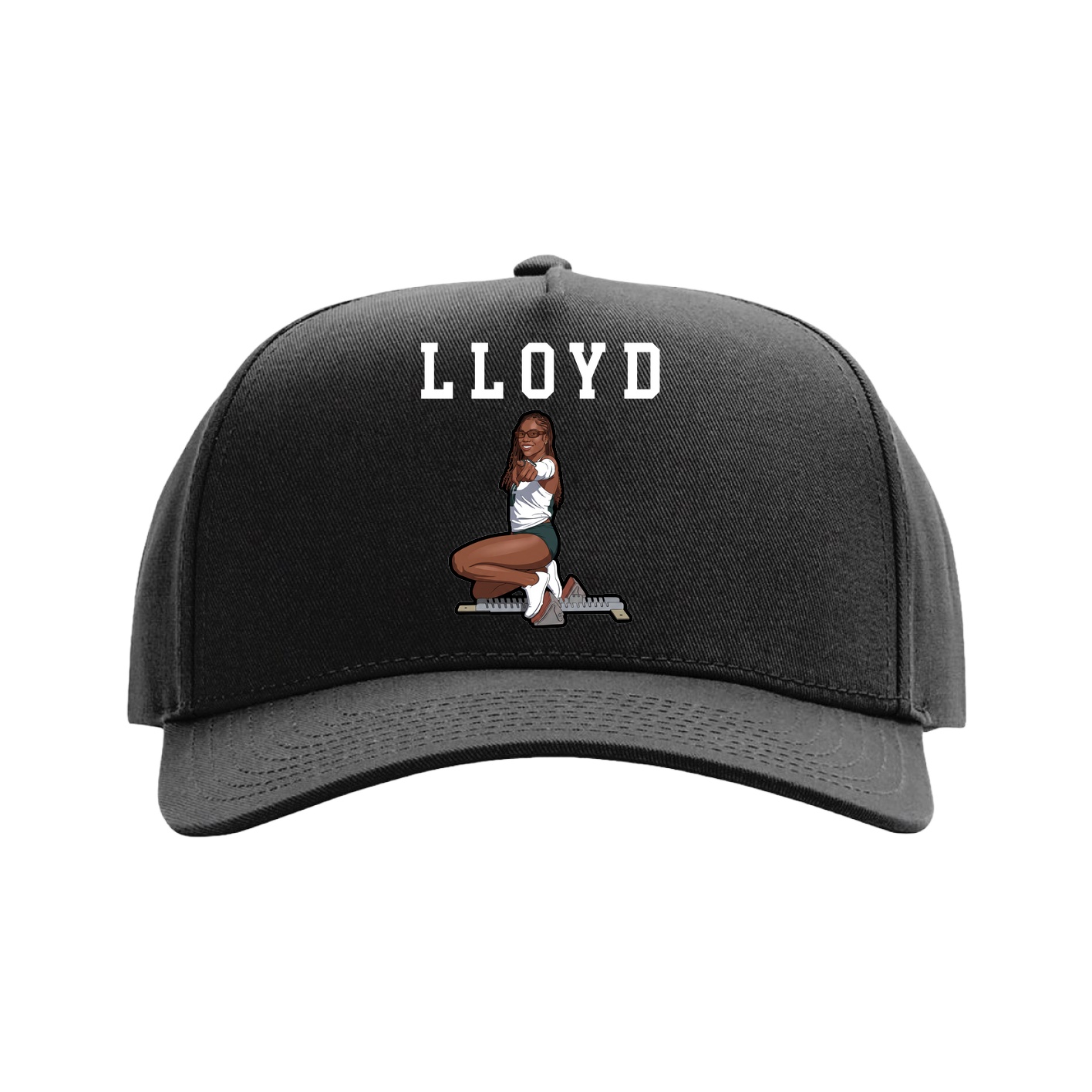 Full Fabric Five-Panel Champ Cap — Shirsey in Black