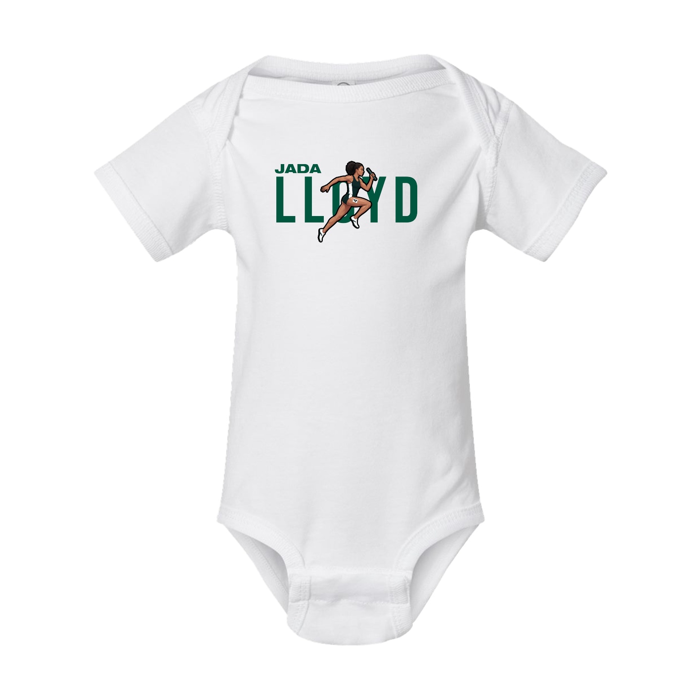 Baby Onesie — Player Name in White